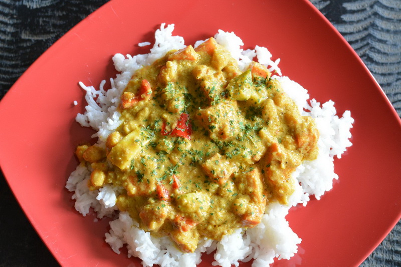 how to use chickpeas - Chickpea peanut butter curry