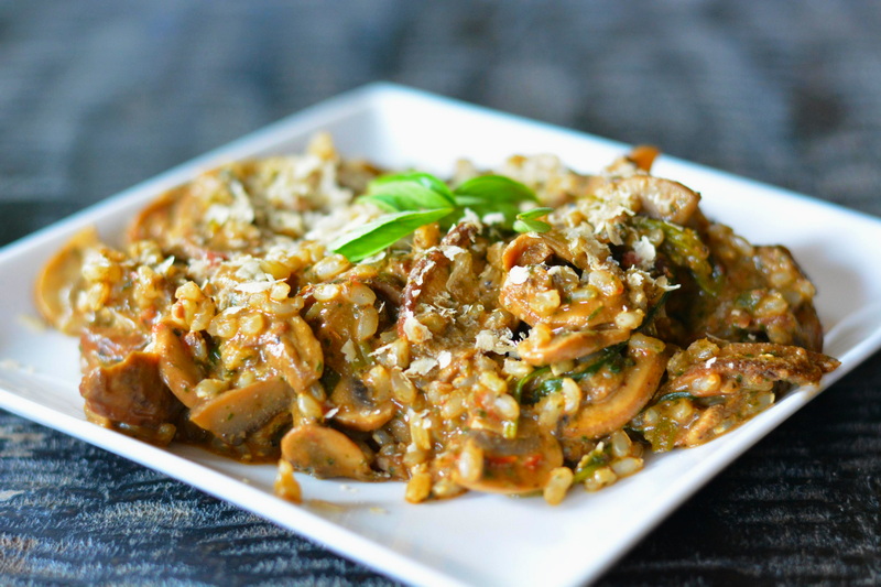 vegan mushroom risotto