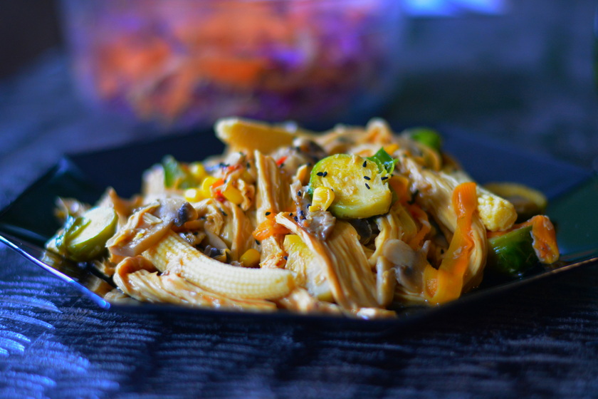 tofu pasta with veggies