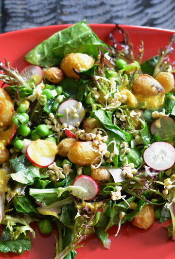 peas and potato salad