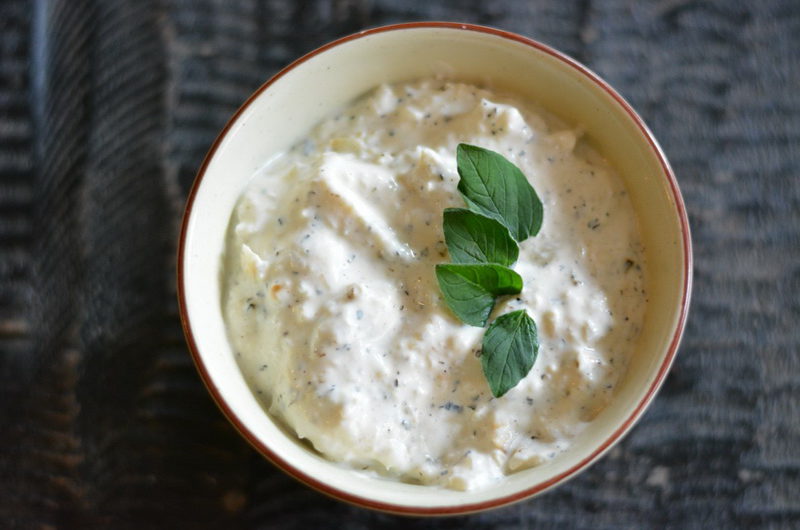 Savoury baked onion and fresh oregano dip 