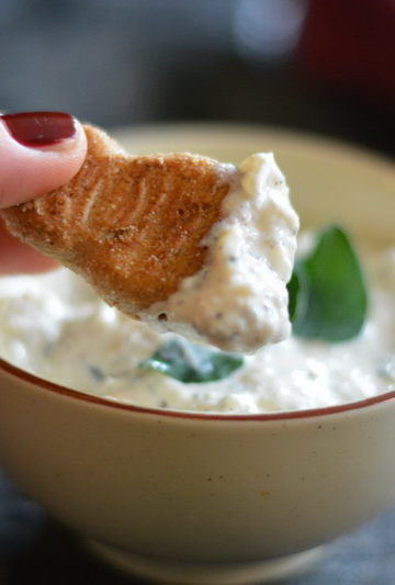 baked onion and oregano dip