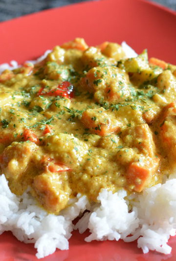 Chickpea peanut butter curry