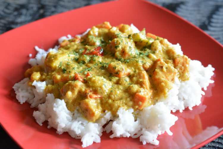 Chickpea peanut butter curry