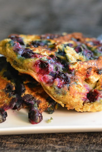 chickpea blueberry pancakes