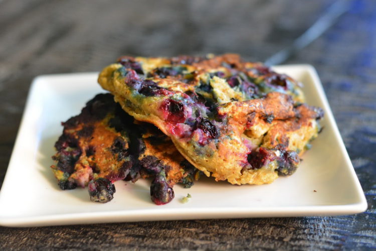 chickpea blueberry pancakes