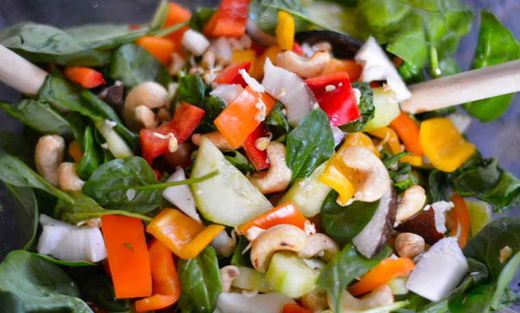 Exotic and delicious Thai style salad 