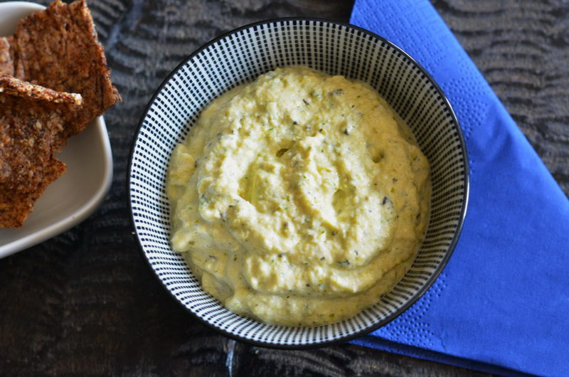 Creamy baked zucchini & basil dip