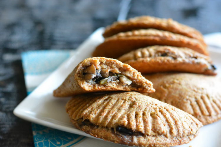 mushroom leek calzone