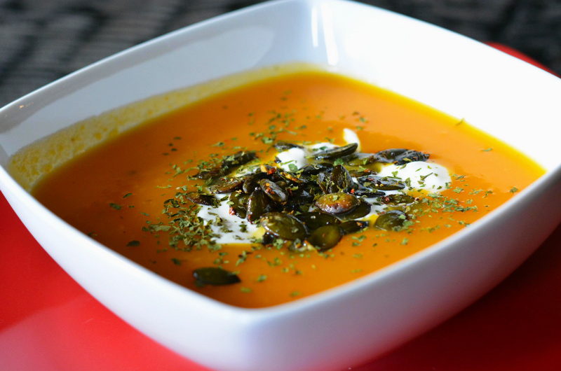 Heartwarming creamy pumpkin and ginger soup