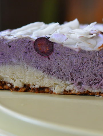 blueberry coconut raw cake