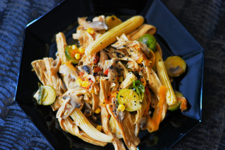 tofu pasta with veggies